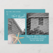 Strandverandering van adres met foto aankondigingskaart (Voorkant / Achterkant)