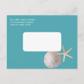 Strandverandering van adres met foto aankondigingskaart (Achterkant)