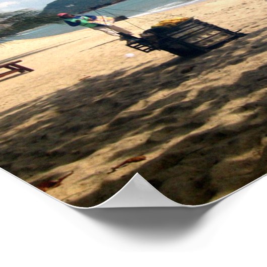 Strandverkoop ... Lamai Beach, Koh Samui Poster (Hoek)