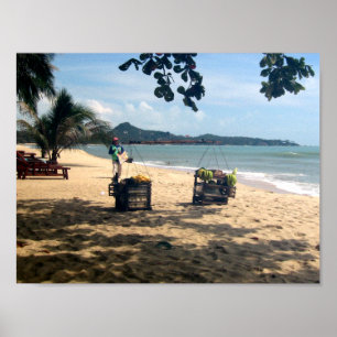 Strandverkoop ... Lamai Beach, Koh Samui Poster