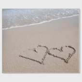 Strandverpakking Papier Zand Harten Strand Huwelij (Vlak)