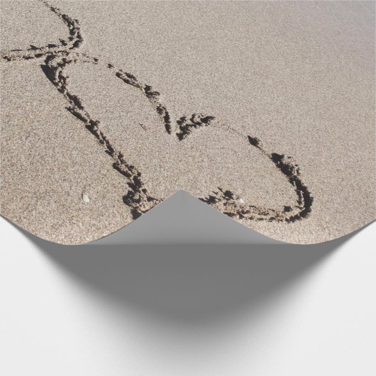 Strandverpakking Papier Zand Harten Strand Huwelij (Hoek)