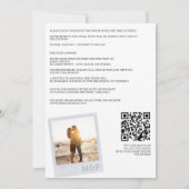 Strandvibe met details en QR-code bruiloft Kaart (Achterkant)