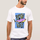 Strandvibe met haai t-shirt (Voorkant)