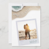 Strandvibe met uitnodiging voor een fotobruiloft (Achterkant)
