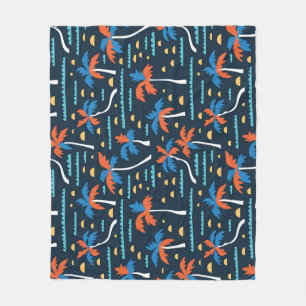 Strandvibes: Hawaïaanse elegantie. Fleece Deken