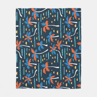 Strandvibes: Hawaïaanse elegantie. Fleece Deken
