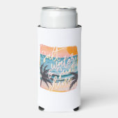 Strandvibes kunnen koelen - Zout water en zon schi Seltzer Blikjeskoeler (Seltzer Voorkant)