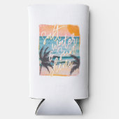 Strandvibes kunnen koelen - Zout water en zon schi Seltzer Blikjeskoeler (Voorkant)