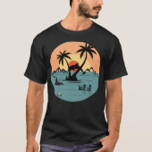 strandvibes: Retro Coastal Design T-shirt (Voorkant)