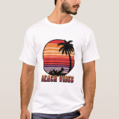 Strandvibes - Retro Sunset T-shirt (Voorkant)