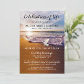 Strandviering van het Leven Funeral Kaart (Staand voorkant)