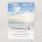 Strandviering van Life Begrafenisprogramma Programmakaart (Voorkant)