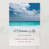 Strandviering van Life Begrafenisprogramma Programmakaart (Voorkant)