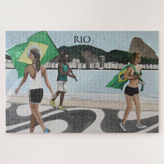 strandvlaggen in Rio Legpuzzel (Horizontaal)