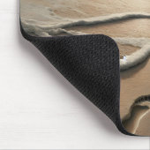 Strandvoetafdrukken met oceaanschuim muismat (Hoek)