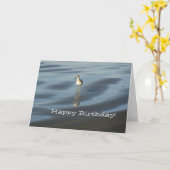 Strandvogel Happy Birthday 1 Kaart (Gele Bloem)