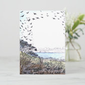 Strandvogels kunstwerk kaart (Staand voorkant)