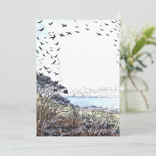 Strandvogels kunstwerk kaart (Staand voorkant)