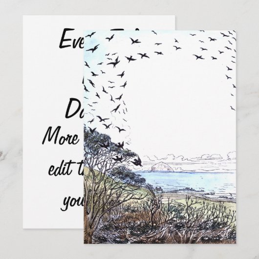 Strandvogels kunstwerk kaart (Voorkant / Achterkant)