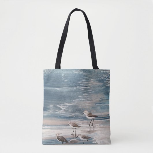 Strandvogels kust canvas tas (Voorkant)