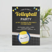 Strandvolleybal Verjaardagsfeestje Kaart (Staand voorkant)