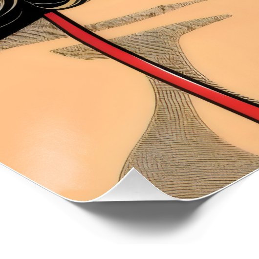  strandvrouw  perfect poster (Hoek)