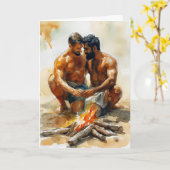 Strandvuur omhelzing kaart (Gele Bloem)