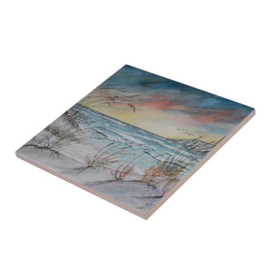 strandvuurtoren tegeltje (Zijkant)