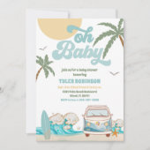 Strandwagen Baby Shower Uitnodiging (Voorkant)