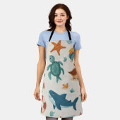 Strandwandel All-Over Print Schort Cadeau (Gedragen)