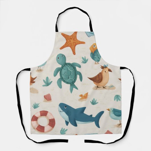 Strandwandel All-Over Print Schort Cadeau (Voorkant)