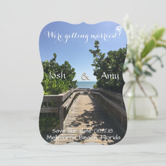 Strandwandel Datum Bewaren Save The Date (Staand voorkant)