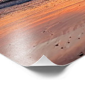 Strandwandeling bij Sunset - Sunset Beach, Califor Foto Afdruk (Hoek)