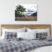 Strandwandeling gestrekte canvas Print (Insitu (Slaapkamer))
