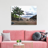 Strandwandeling gestrekte canvas Print (Insitu (Woonkamer))