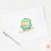 Strandwandeling Ronde Sticker (Envelop)