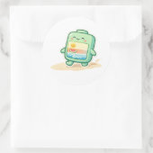 Strandwandeling Ronde Sticker (Tas)
