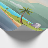 Strandweg landschap cadeaupapier (Hoek)