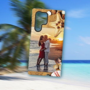 Strandzand Aangepaste Fotosjabloon Hoesje voor Tel Samsung Galaxy Hoesje