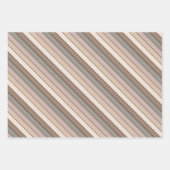Strandzand aarde toon kleur strepen op Waterverf Inpakpapier Vel (Voorkant 2)