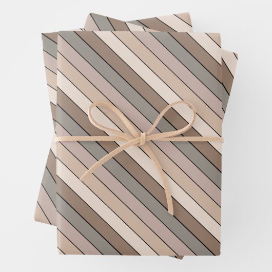 Strandzand aarde toon kleur strepen op Waterverf Inpakpapier Vel (In situ)