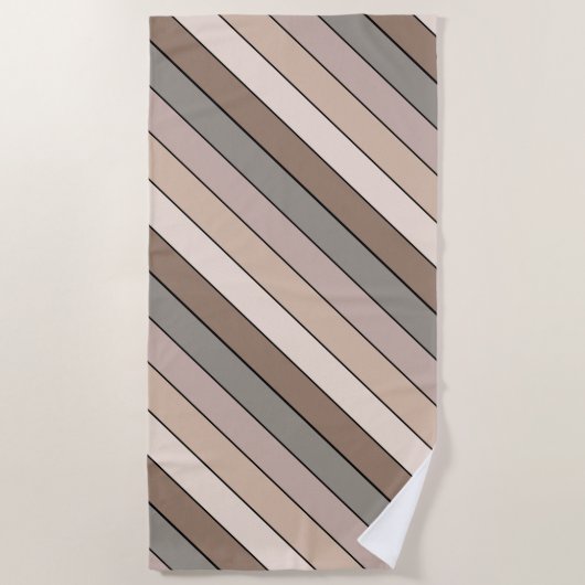 Strandzand aarde toon kleuren op Waterverf papier Strandlaken (Voorkant)