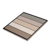 Strandzand aarde toon kleuren op Waterverf papier Tegeltje (Zijkant)