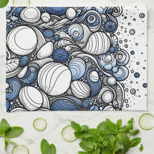 Strandzand - Abstract Theedoek (Gevouwen)