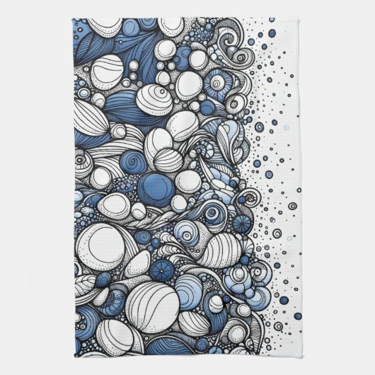 Strandzand - Abstract Theedoek (Verticaal)