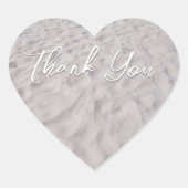 Strandzand Dank u hart Stickers (Voorkant)