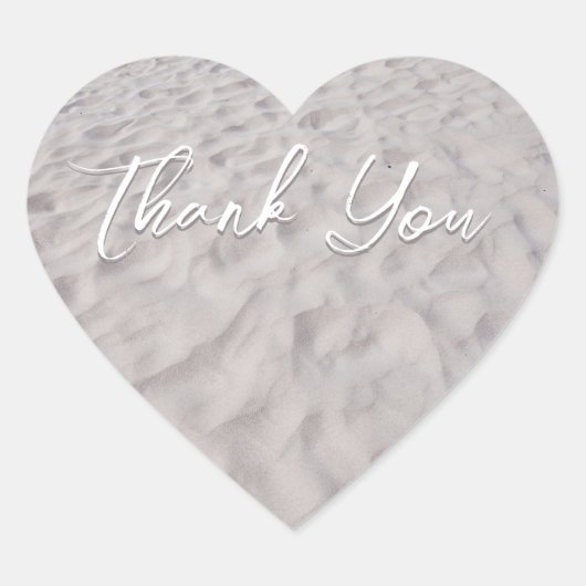 Strandzand Dank u hart Stickers (Voorkant)