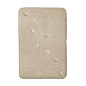 Strandzand en schelpen badmat (Voorkant Verticaal)