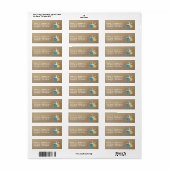 Strandzand en Sieraden Retouradreslabels Etiket (Full Sheet)